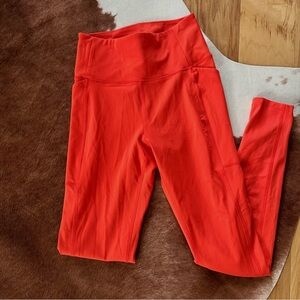 Girlfriend Collective High Rise Orange Leggings Size Small